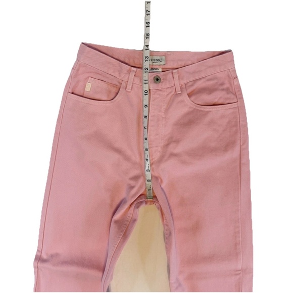 Vintage Guess High Rise Pink Jeans Women’s Size 30 Straight Leg USA 100% Cotton - Picture 5 of 15